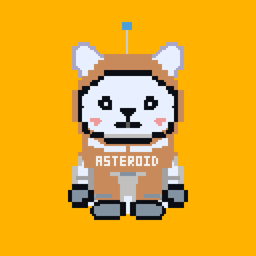 Asteroid in sunset suit