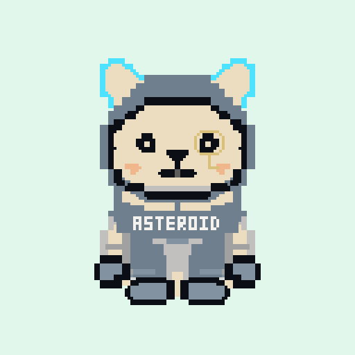 Asteroid in steel suit with monocle