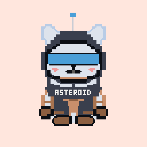 Asteroid in void suit with cyber visor